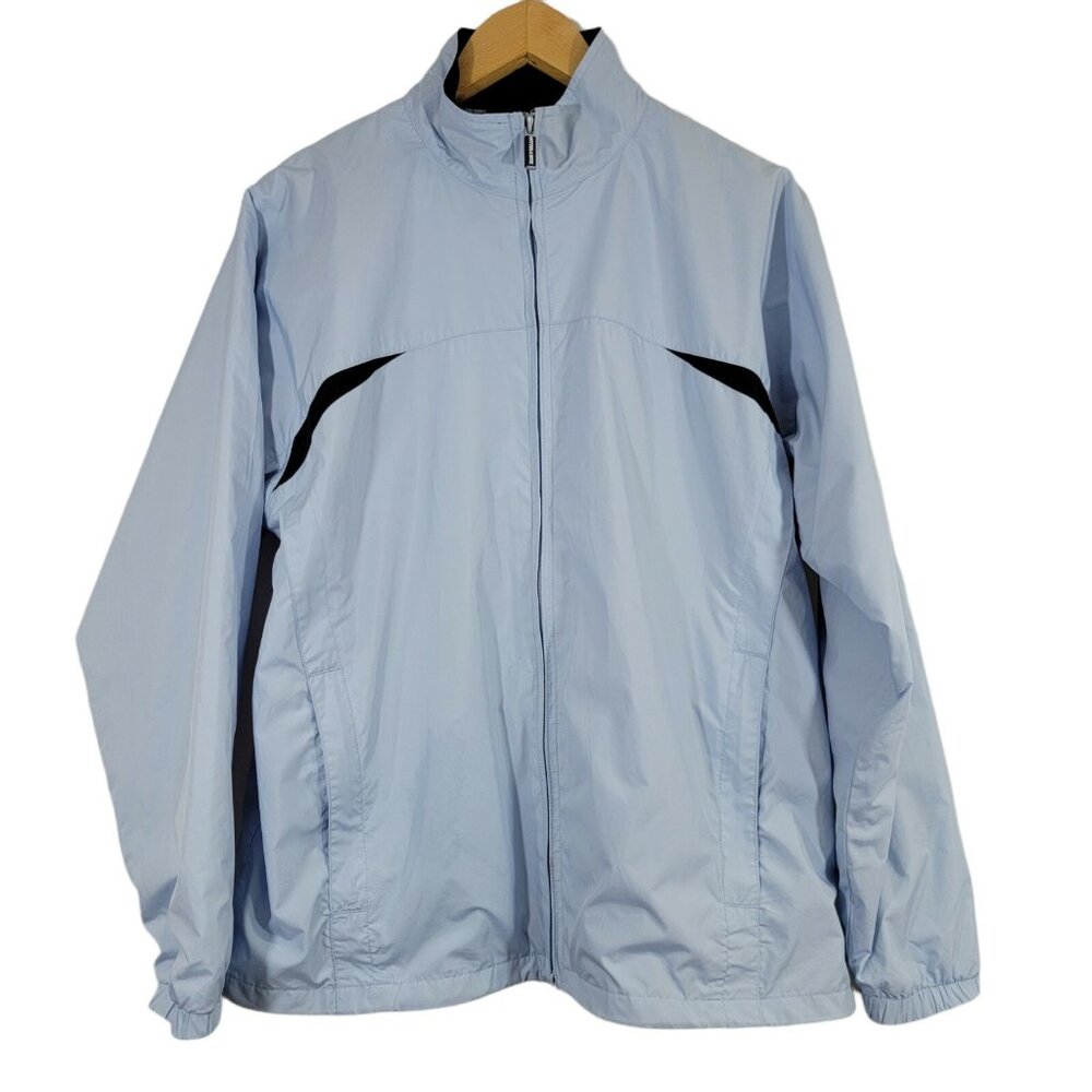 Cutter & Buck Jacket Women's Light Blue Full Zip Golf Petite Size SP EUC